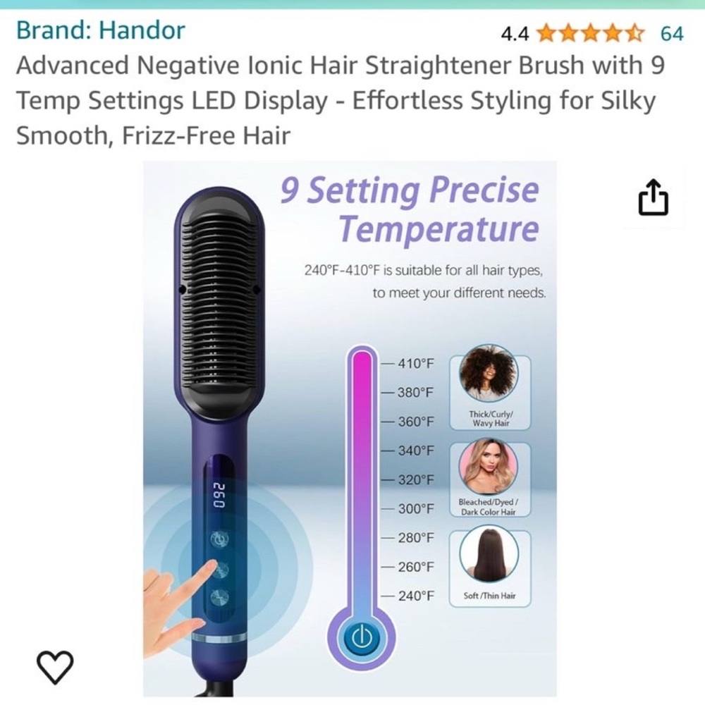 Handor Ionic Hair Straightener Brush